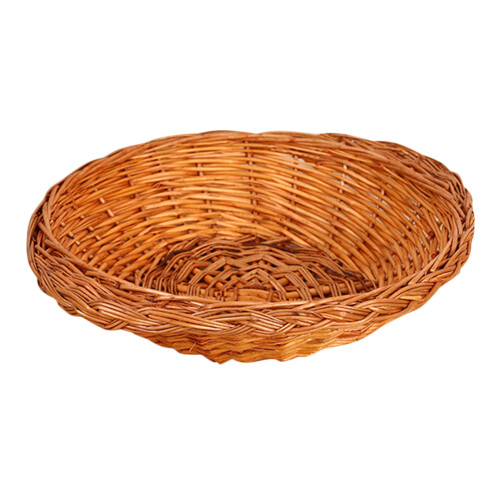 Chocolate Woven Basket Handwoven Fruit Bread Storage Organizer 2