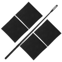1Set Black Flute Maintenance Cloth and ABS Cleaning Stick Kit