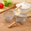 Wire Mesh Strainer For Kitchen Utensil With Wooden Handle 1set 10