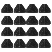 100Pcs Black Corner Covers Plastic Bumpers for Furniture and Packaging