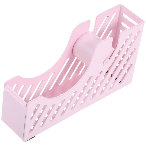 Sturdy Pink Iron Tape Dispenser Compact Practical Desktop Tool