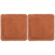 2Pcs Wear-Resistant Leather Snooker Cue Cleaner Coffee Billiard Cloth