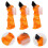 3Pcs Portable Orange Denture Brushes Double-Head Small Braces Cleaner 3