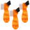 3Pcs Portable Orange Denture Brushes Double-Head Small Braces Cleaner 5
