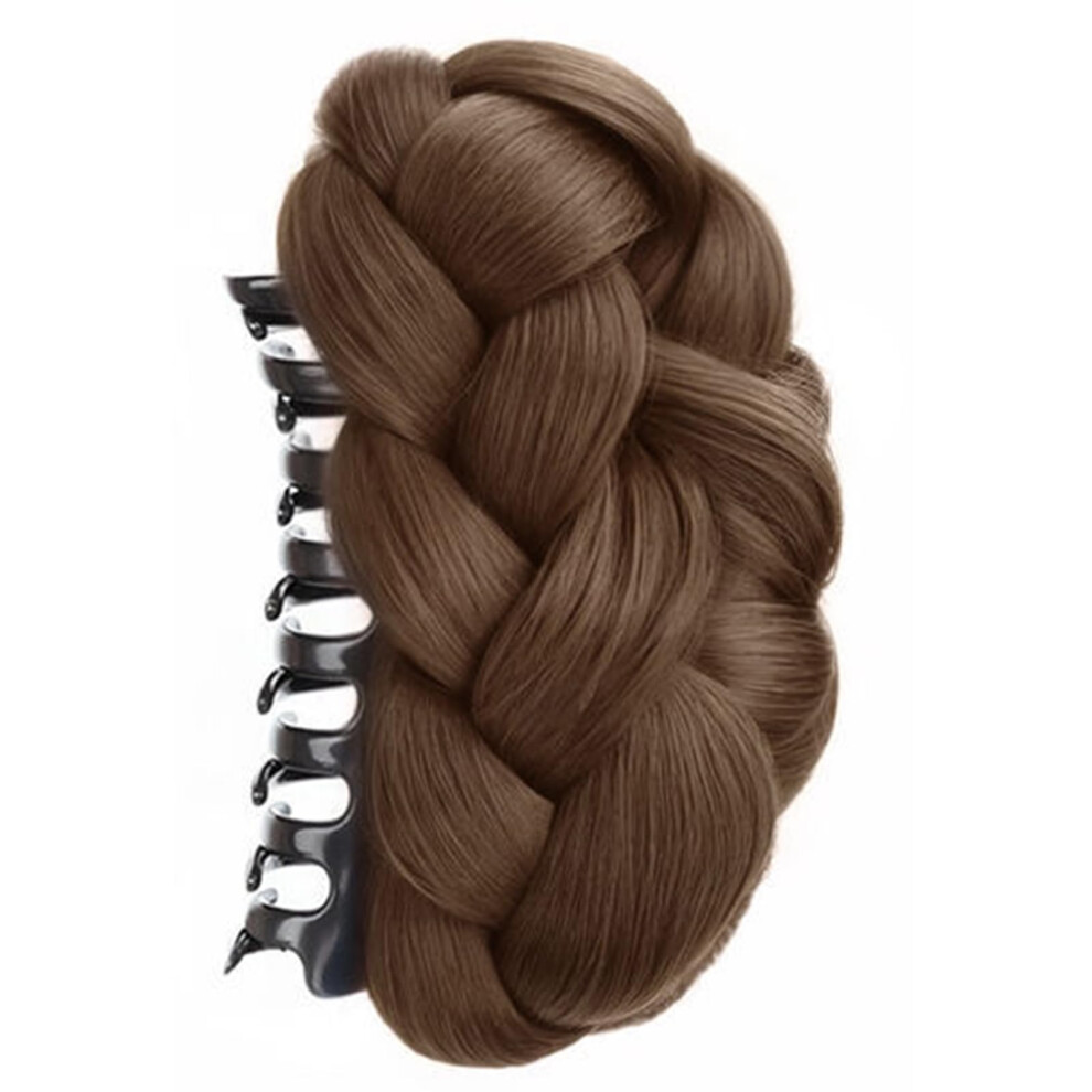 Unisex Hair Bun Extension With Claw Clip For Women, Synthetic Twisted Bun Hairpiece For Quick Elegant Updo