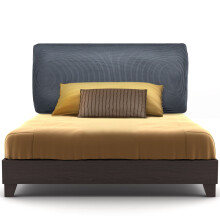Dark Grey Stretchable Polyester Headboard Cover Elastic Bed Sleeve