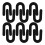 100Pcs Black Plastic Tile Spacers U-Shape for Toilet Floor Leveling 6