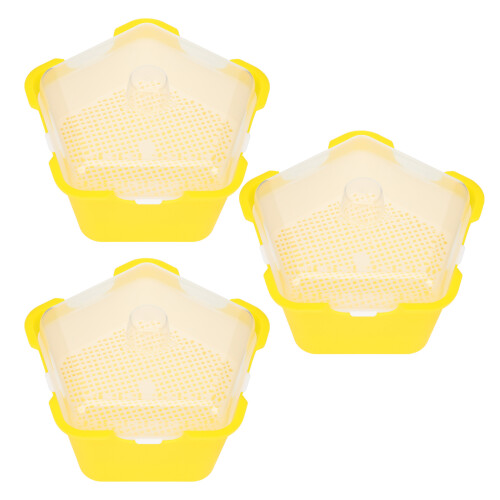 3Pcs Yellow Durable Plastic Gardening Trays for Home Seed Sprouting 1