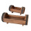 4Pcs Brown Wooden Plants Box Half Barrel Decorative Flower Container 1