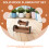 4Pcs Brown Wooden Plants Box Half Barrel Decorative Flower Container 9