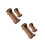 4Pcs Brown Wooden Plants Box Half Barrel Decorative Flower Container 11