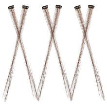 6St Glitterende Haar Tinsel Clips Kit Voor , Koffiekleurige Pet