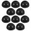 12Pcs Silicone Ethereal Drum Foot Pads Black Stable Drum Support Plug 10