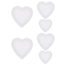 6Pcs DIY White Heart Canvas Painting Frames for Oil and Acrylic Art