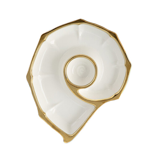 Serving Platter Round Ceramic Dish Decor Home Use 1set 2