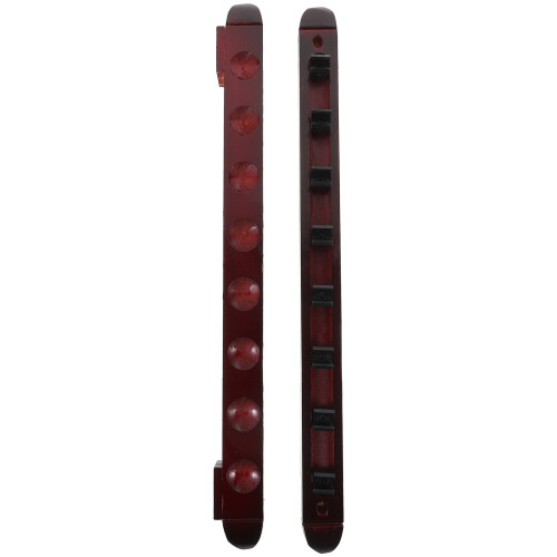 1Ensemble Support Murale En Bois Pour Queue De Billard Rouge Foncé