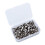 200Pcs Brad Fastener Metal Paper Clips Silver with Compact Storage Box 1