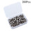 200Pcs Brad Fastener Metal Paper Clips Silver with Compact Storage Box 2