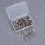200Pcs Brad Fastener Metal Paper Clips Silver with Compact Storage Box 3