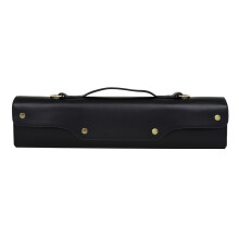 1Pc Black Flute Leather Bag Portable Carrying Case for 16-17 Holes