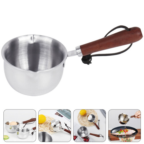 Stainless Steel Milk Pan Silver 1pcs For Water Boiling 1