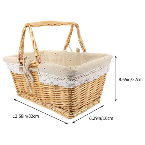 Bread Basket Wicker Beige 1pack For Road Trips 1