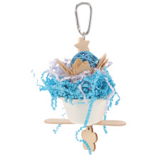 Hanging Sky- Chew Toy Wooden Parrot Toy for Cage Activity