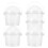 5Pcs Clear Plastic Buckets with Lid Food Storage Container for Snacks 7