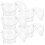 5Pcs Clear Plastic Buckets with Lid Food Storage Container for Snacks 4