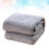 Grey Solid Color Flannel Fleece Blanket Extra Warm for Home Use 6