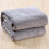 Grey Solid Color Flannel Fleece Blanket Extra Warm for Home Use 4
