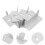 4Pcs Aluminum Solar Panel Bracket Kit for Rv Roofs Silver Adjustable 7