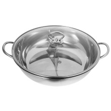 Hot Pot Pfanne Edelstahl Mit Trenner Küche Kochtopf