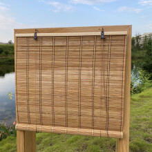 Bamboo Roller Shades Light Filtering Roll Up Blinds for Indoor Outdoor Patio 24W x 48H