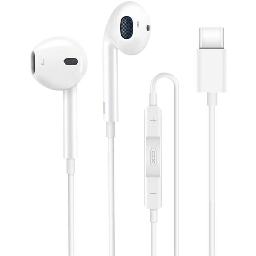 Stereo wired controll earphone White