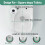 Slow Close Square Toilet Seat with Quick Release White Adjustable Stainless Hinges Durable 2