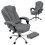 (Grey)Executive High Back Ergonomic PU Leather Recliner 1