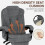 (Grey)Executive High Back Ergonomic PU Leather Recliner 6