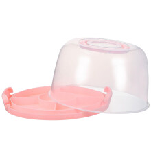Large Clear Cake Carrier with Transparent Dome Lid, Secure Clamps and AntiSlip Base for Parties