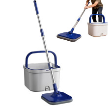Spin Mop and Bucket with Separate Clean and Dirty Water, 360 Swivel Mop Head for Hardwood and Tile Floors