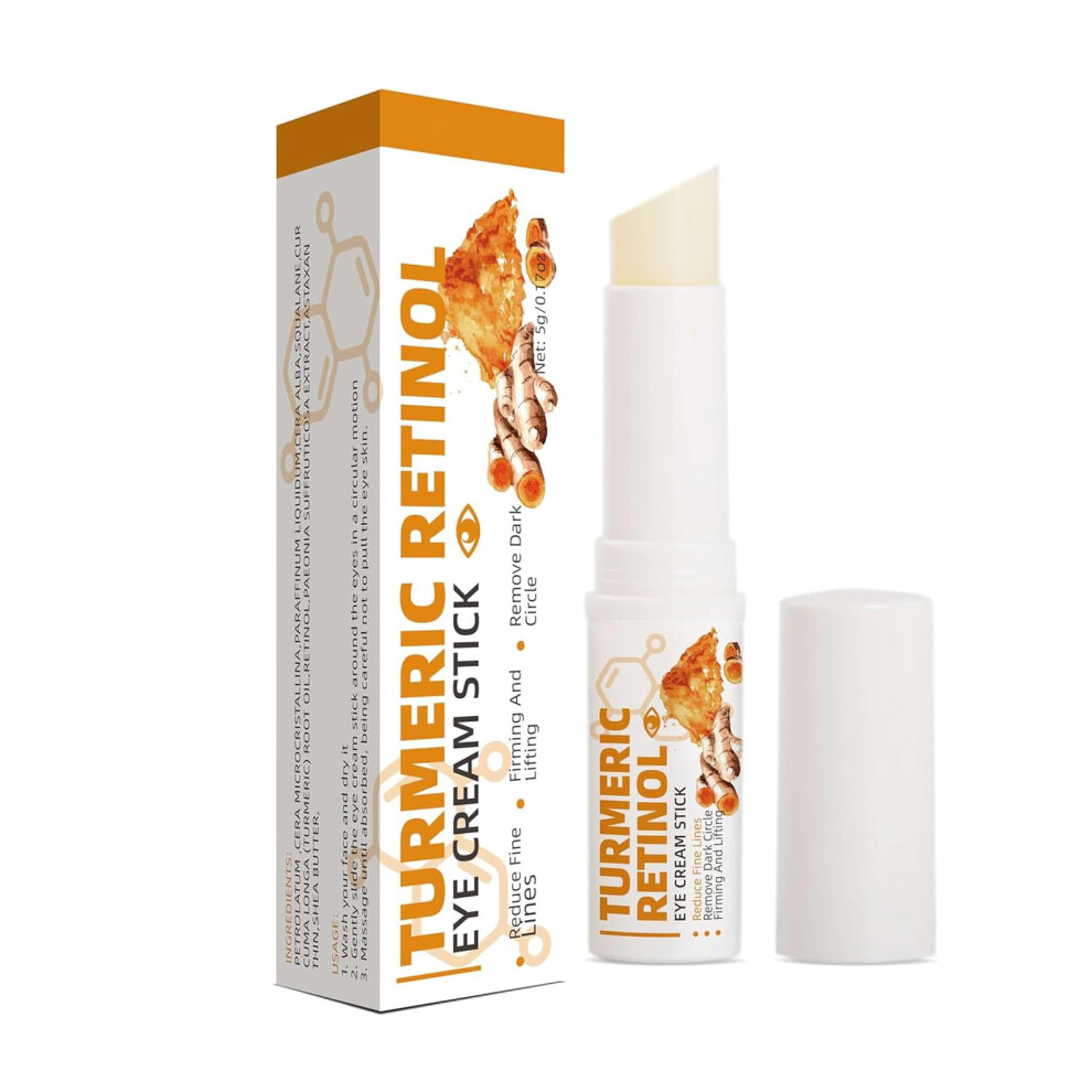 Cream/Dark Under Eye With Turmeric Retinol Stick For Circles Puffiness And Antiaging Hydration