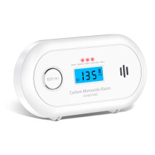 Carbon Monoxide Detector with LCD Display, 10Year Battery Portable CO Alarm for Home Office Travel White