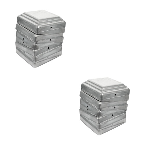 20Pcs Decorative Silver Fence Post Caps for Square Guard Bar Posts 1