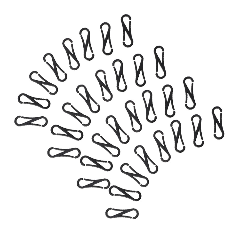 150Pcs Durable Black Plastic Snap Hook Clips For Lanyard And Keychains 3062886800430