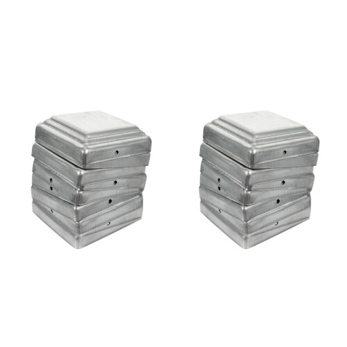 20Pcs Decorative Silver Fence Post Caps for Square Guard Bar Posts 2