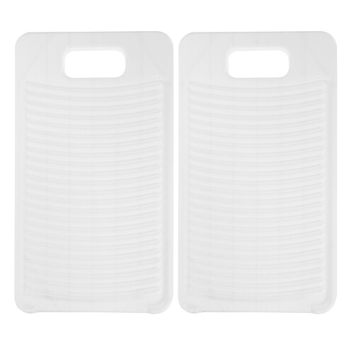 Washboard White Plastic 2pcs 11.2x6.3x0.6in