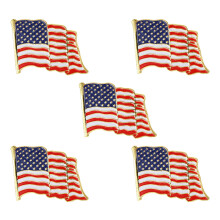 5 Pcs Pins For Backpacks American Flag Patch Dress Brooch Lapel Men
