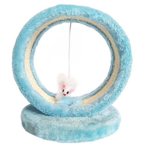 1 Set Cat Scratching Board Climbing Frame with Hanging Mouse