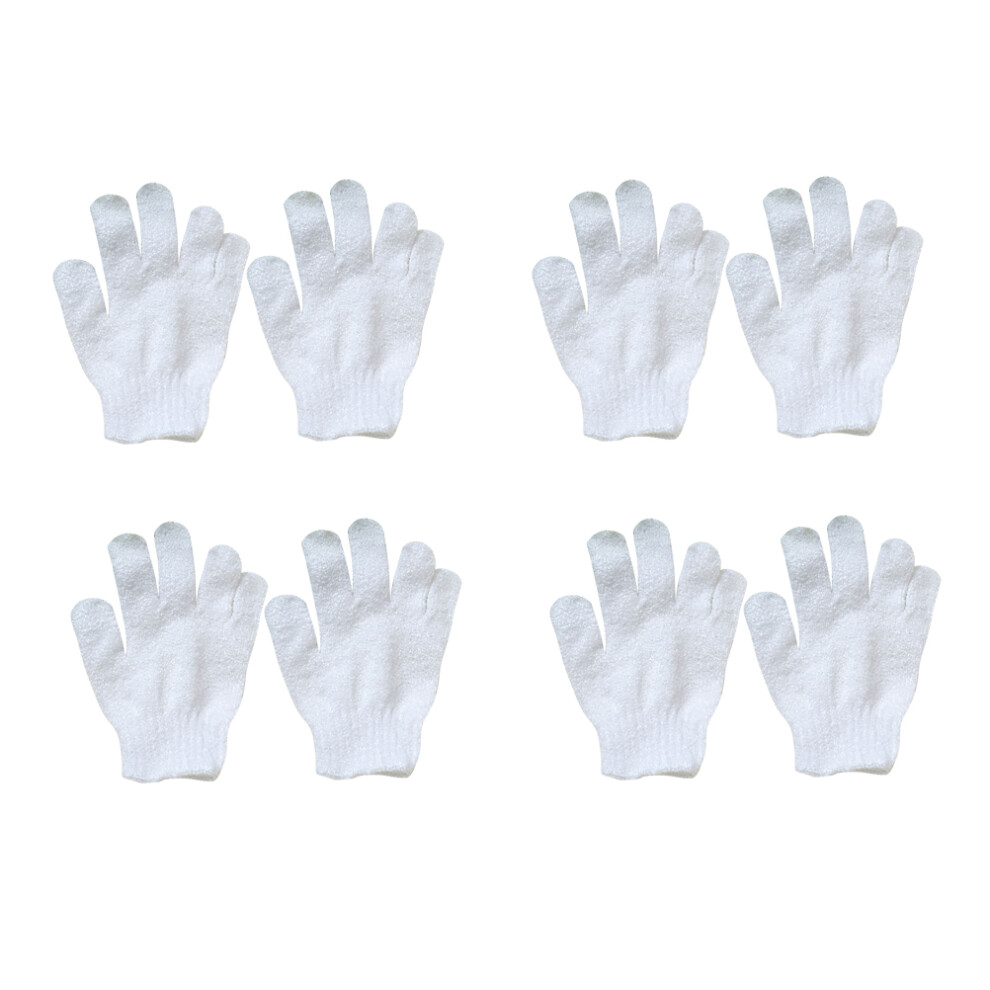 24Pcs Body Scrub Exfoliator Gloves Soft Nylon Shower Gloves White Solustre