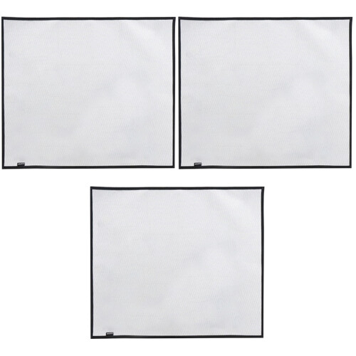 3Pcs Silver Fire Resistant Cloth Barbecue Insulation Placemats Outdoor 2